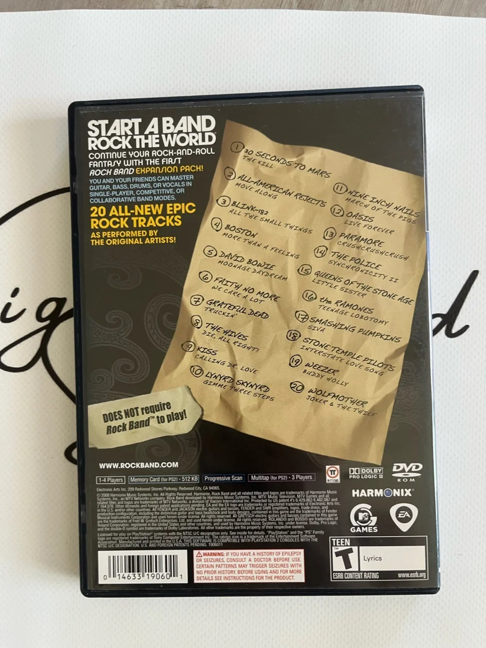 Rock Band Track Pack Volume 1